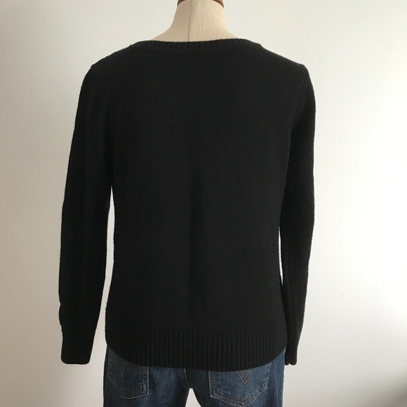 Tristan Black Knit Long Sleeves Sweater - Picture 4 of 8
